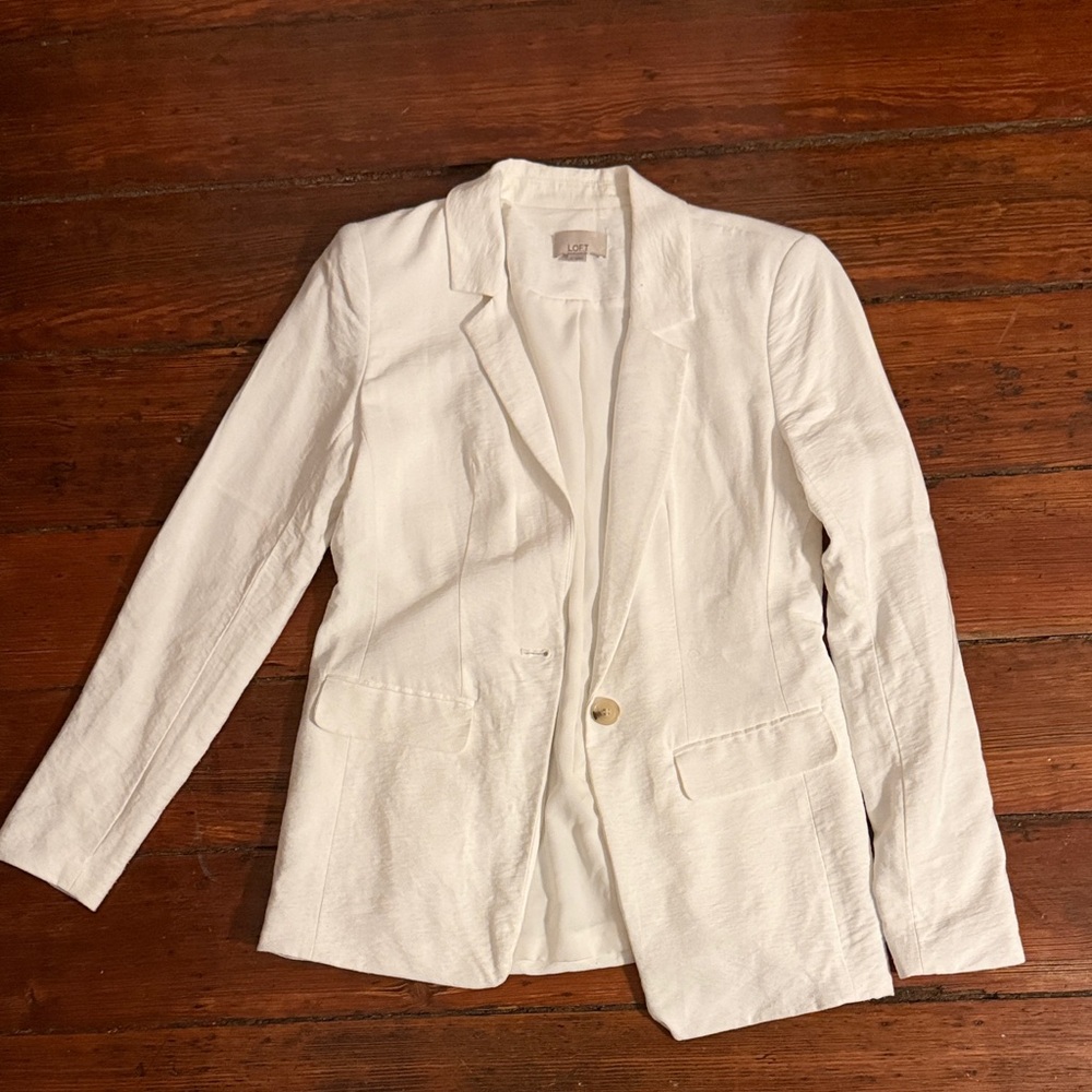 LOFT Classic White Blazer